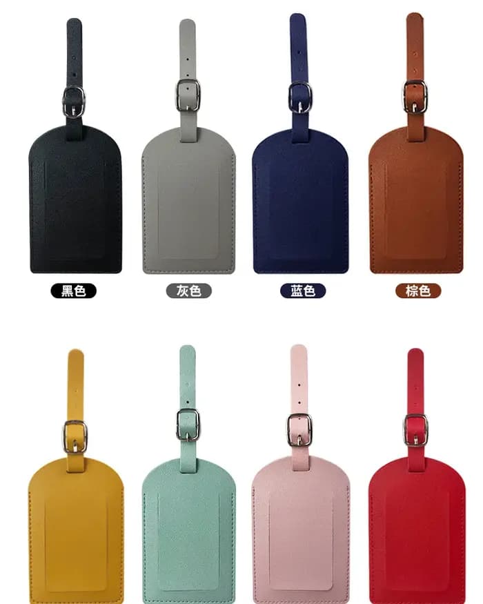 Étiquette de bagage légère et souple en PU