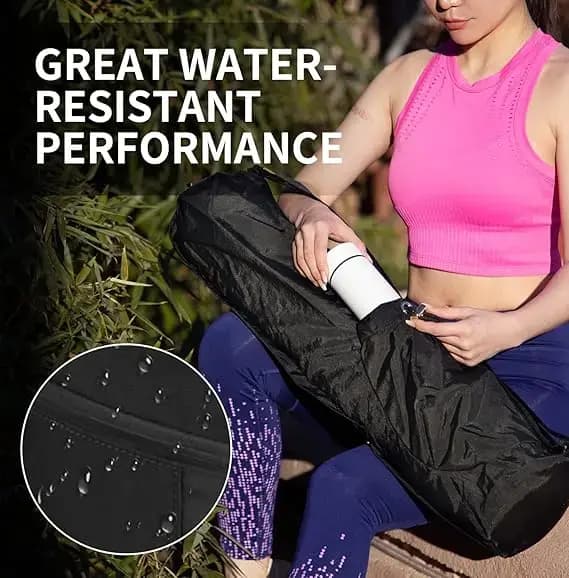 Sac pour tapis de yoga avec poche pour bouteille d'eau et rangement humide – Support multifonctionnel pour salle de
