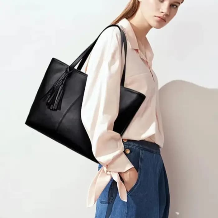 Dames grande capacité sacs à Main femmes rétro gland Design fourre-tout marque de luxe en cuir PU Sac à bandoulière