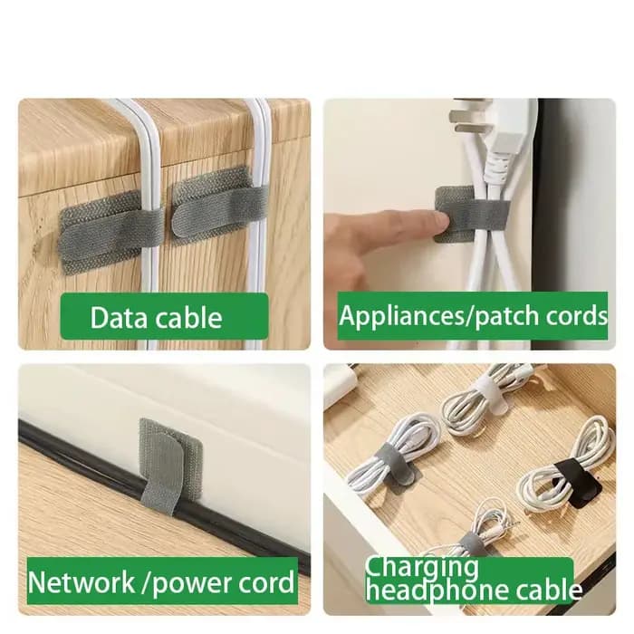 Porte-Corde Auto-adhésif et Réglable pour Gestion de Bureau