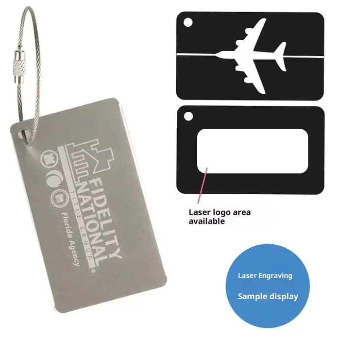 Étiquette de bagage en alliage d'aluminium pour avion