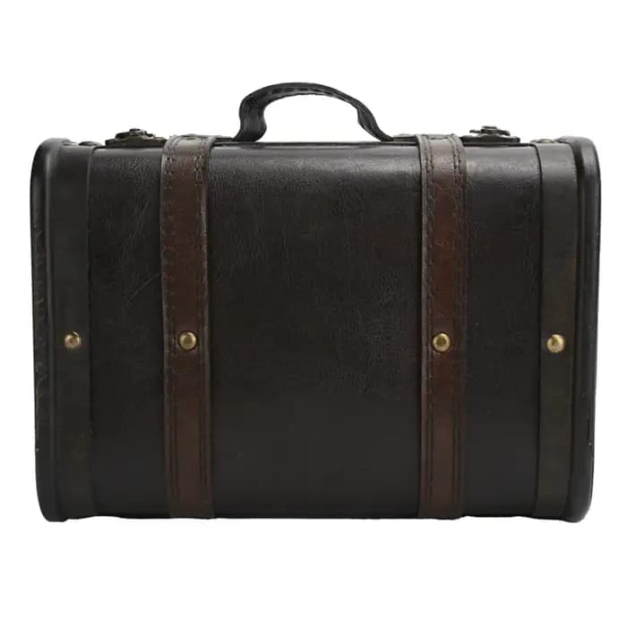 Valise de rangement en bois vintage européen