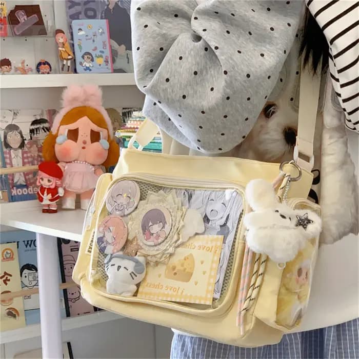 Sac bandoulière transparent tendance pour filles