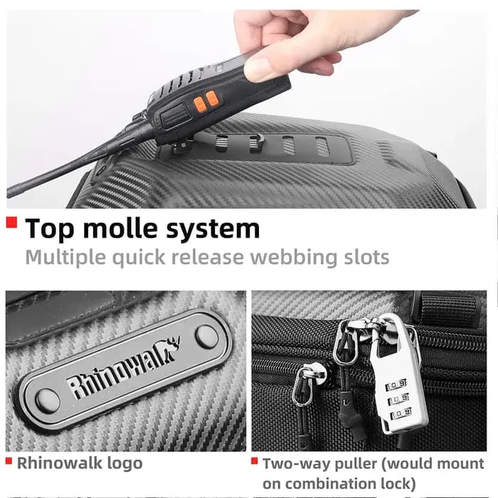 Sac de siège arrière de moto extensible 12-18L sac