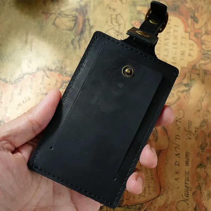 Étiquette de bagage en cuir avec lettre personnalisée-étiquette de voyage en peau de vache de couche supérieure