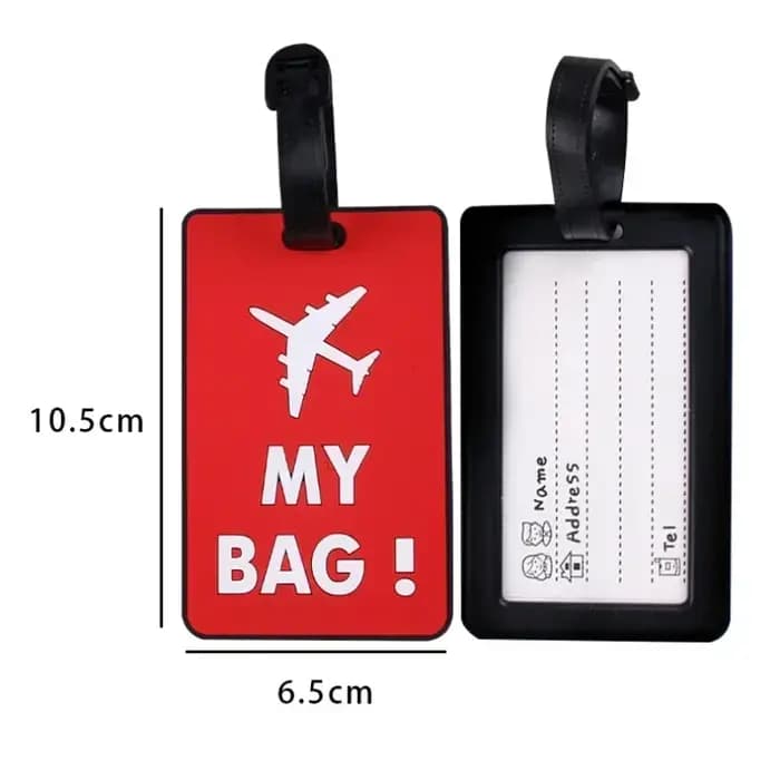 Étiquette de bagage en PVC souple pour hommes et femmes