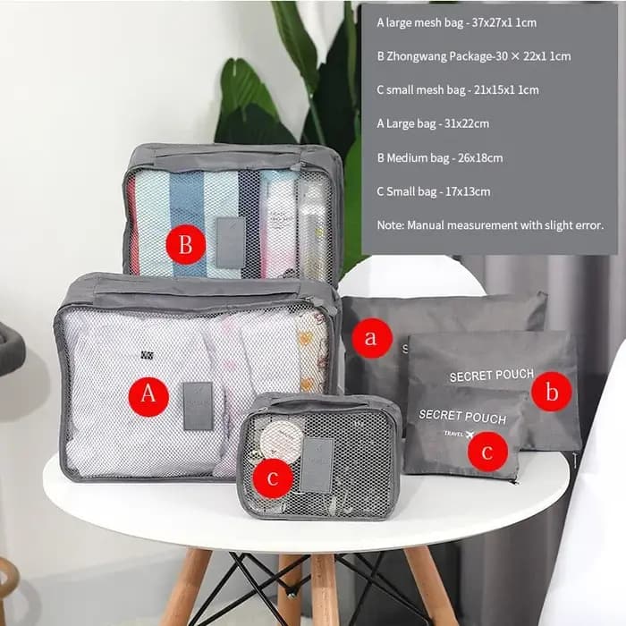 Ensemble de sacs de rangement pour vêtements de voyage