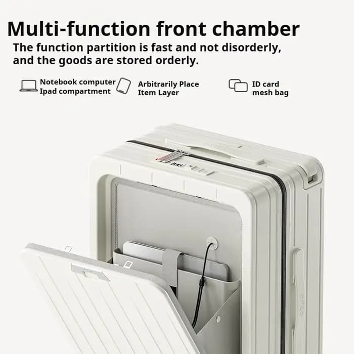 2025 nouveau porte-bagages renforcé Pc valise ouverte avant 20 24 pouces voyage d'affaires grand embarquement à main Durable