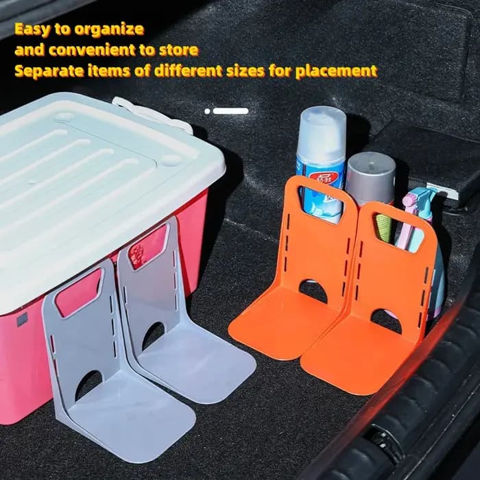 Support de rangement réglable et antidérapant pour coffre de voiture