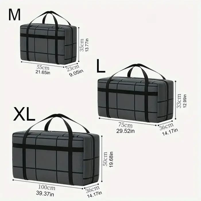 3/1 pièces énormes sacs mobiles durables 180L 40L 90L grand sac de rangement robuste sac à dos de voyage sangle poignées solides fermetures éclair grands fourre-tout