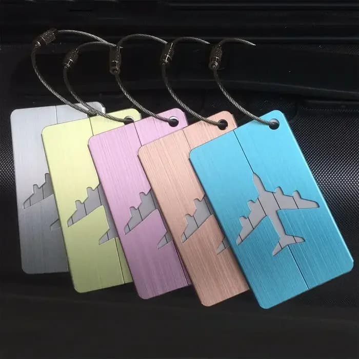 Étiquettes de bagage de voyage en métal de mode étiquettes de nom de bagage porte-étiquette d'adresse de valise étiquette de bagage en alliage d'aluminium accessoires de voyage