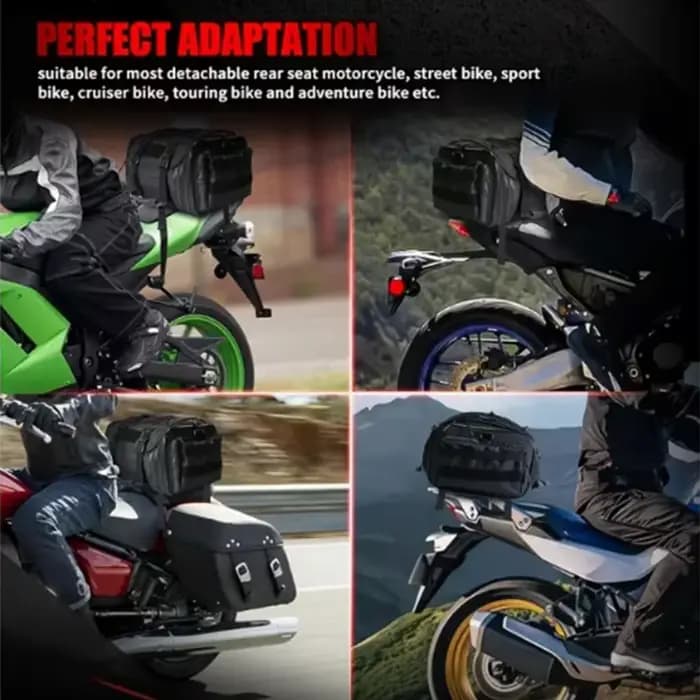 Sac de voyage pour moto, sacoche arrière extensible, sacoche de selle avec bandoulière