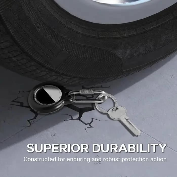 Support Eayburst pour AirTag Apple – Étui antichoc anti-perte avec porte-clés sécurisé et mousqueton – Accessoires