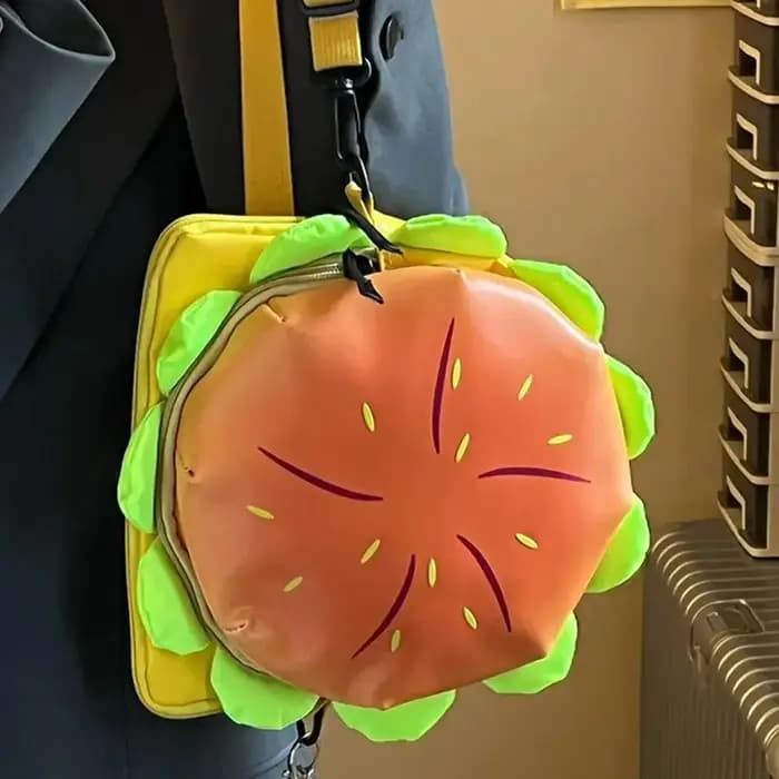Sac à bandoulière Hamburger de dessin animé