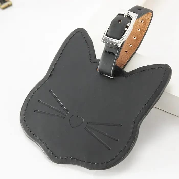 Porte-adresse d'identification de valise en cuir