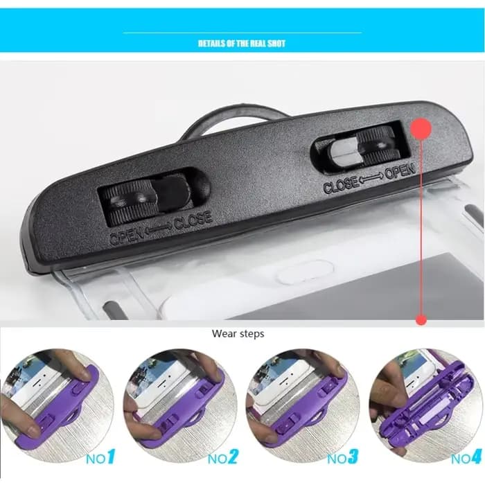 Pochette étanche transparente en PVC pour téléphone