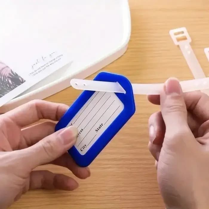 Étiquettes de bagage en plastique pour hommes et femmes