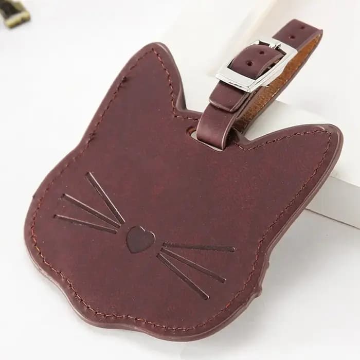 Étiquette de bagage en cuir PU pour voyage