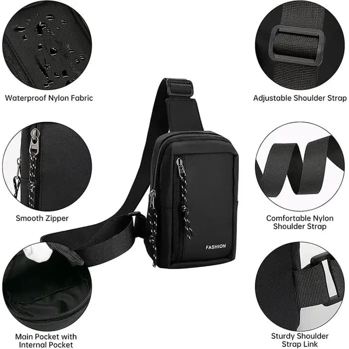Mini sac de poitrine pour homme et femme