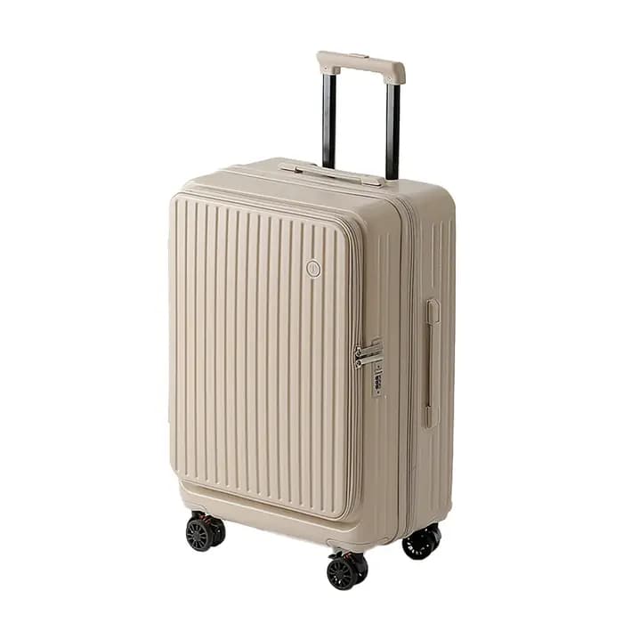 Valise extensible multifonctionnelle à ouverture frontale avec porte-gobelet