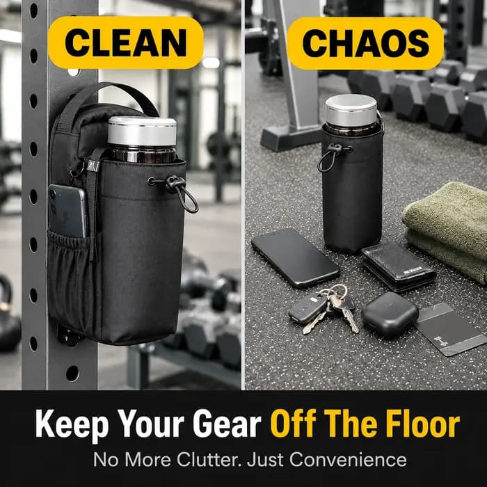 Sac de sport magnétique grande capacité avec poche pour téléphone