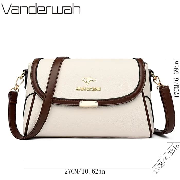 Sac à Bandoulière en Cuir Solide de Bonne Qualité pour Femme