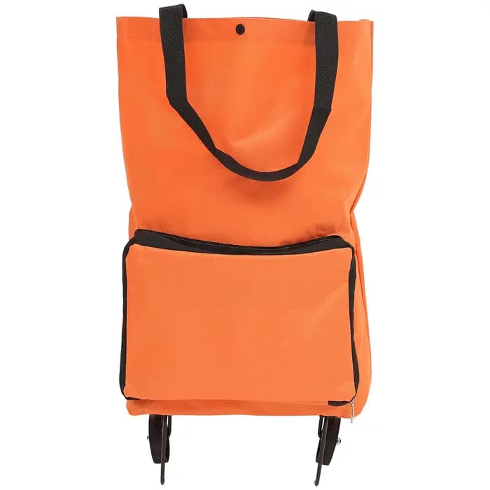 Sac de chariot pliable extra large avec roulettes en plastique robuste pour courses voyage et rangement de linge réutilisable en rouge ou blanc