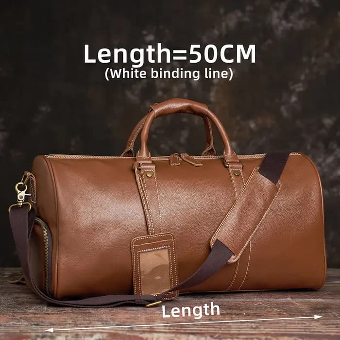 NUPUGOO – sac de voyage en cuir véritable pour hommes
