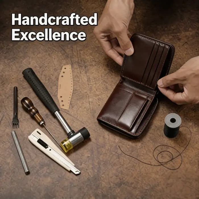 Portefeuille court pour homme CHANPINCL en cuir de vachette italien véritable de première qualité – 16 emplacements