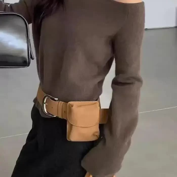 Sacs banane vintage en cuir PU Nubuck pour femmes, style décontracté urbain, avec ceintures larges,