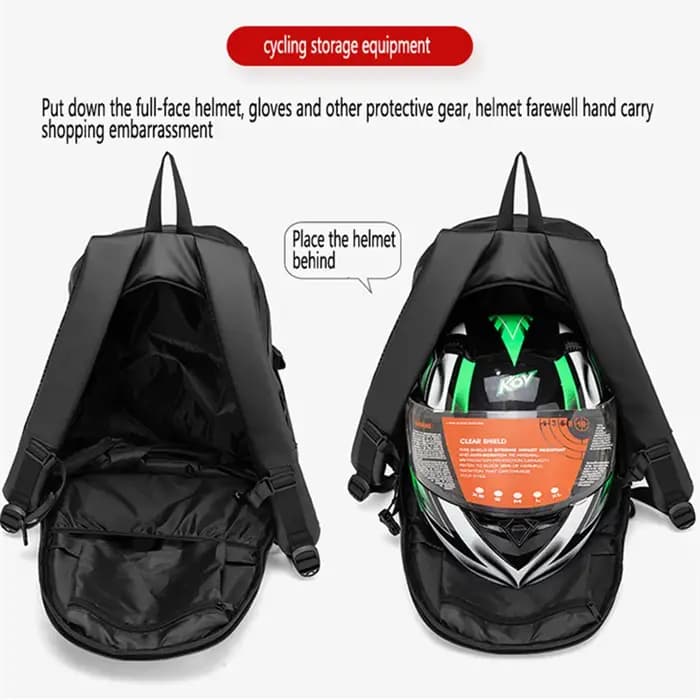 Sac à dos de moto, sac à dos étanche pour casque pour hommes
