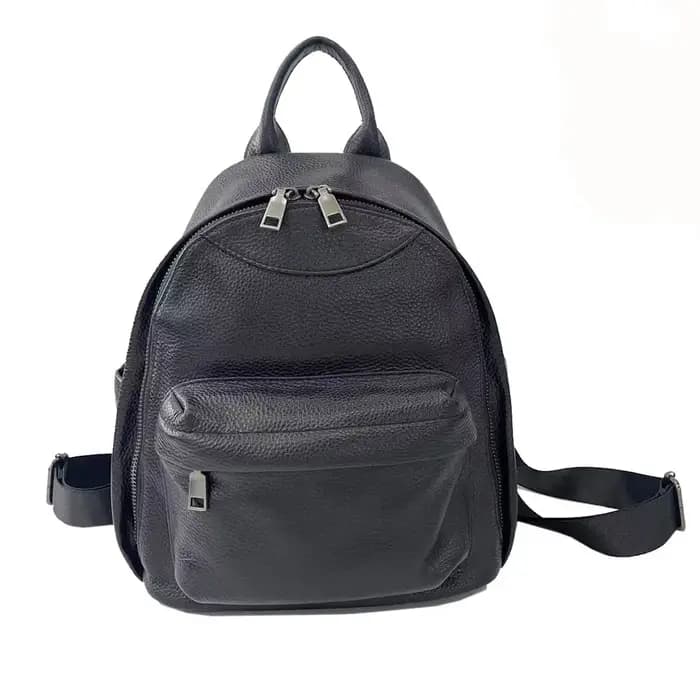 Sac à dos en cuir de vache véritable antivol pour femme