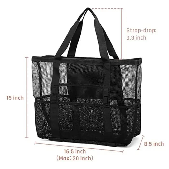 Sac de plage en maille imperméable et résistant au sable
