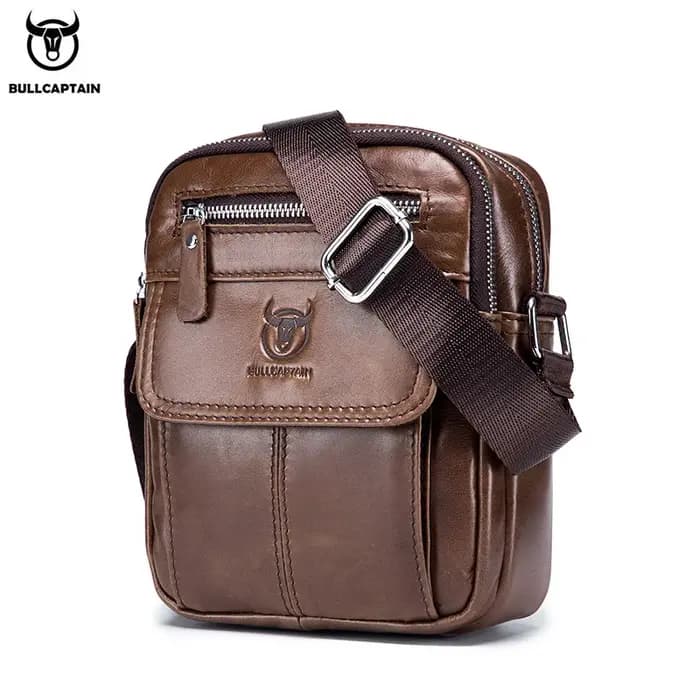 Bullcaptain-Sac en cuir de vachette pour homme