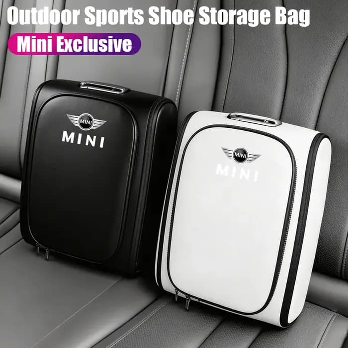 Sac de rangement en cuir pour voiture, sac de rangement pour baskets et vêtements de sport, accessoires pour Mini Cooper JCW Works R50 R52 R53 R55 R56 R57