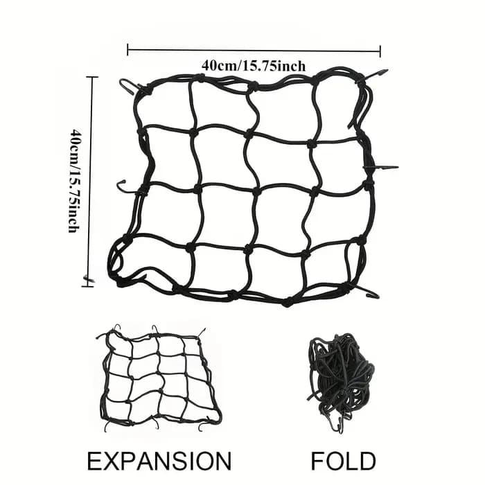Filet de chargement tout-terrain robuste - Élastique et extensible pour porte-bagages sécurisé