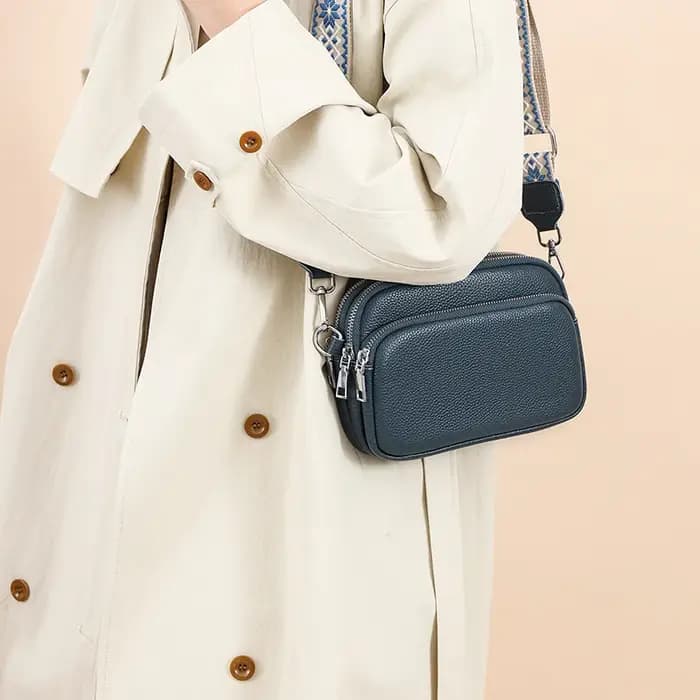 Sac bandoulière mini en cuir véritable tendance pour femme