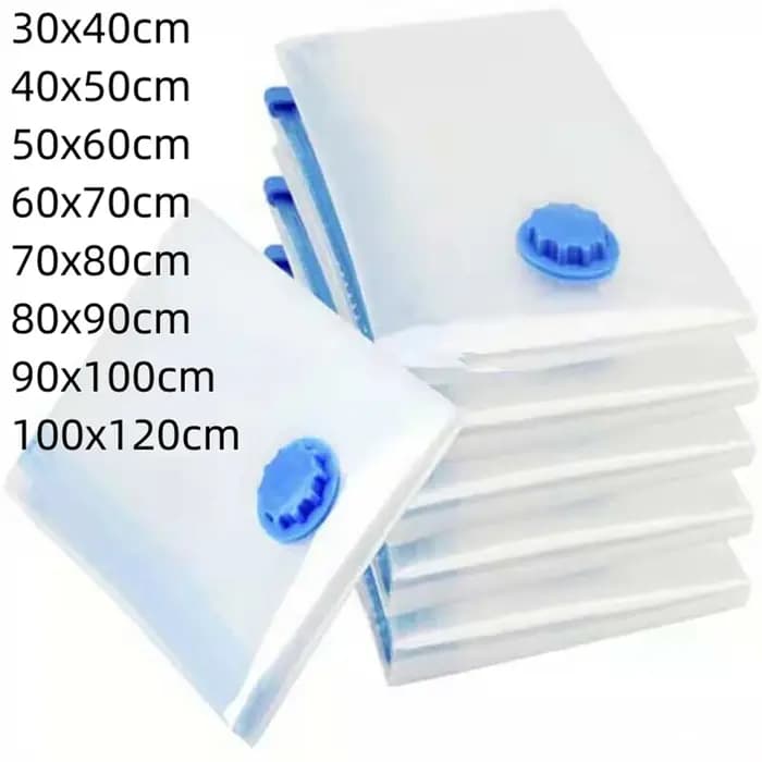 Sac de rangement sous vide pour vêtements, sac sous vide Transparent pliable, compressé, gain de pla