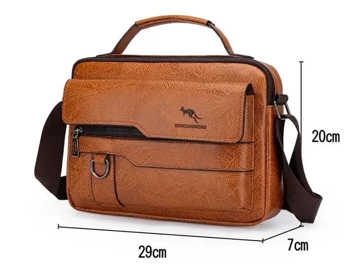 Sac à bandoulière décontracté en cuir pour hommes