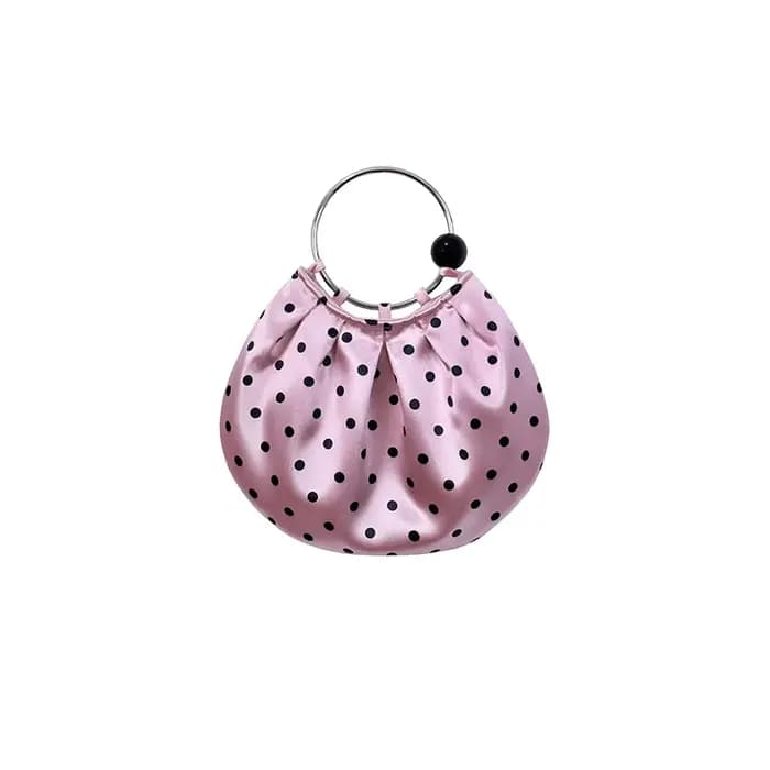Sac fourre-tout à pois vintage rétro froissé