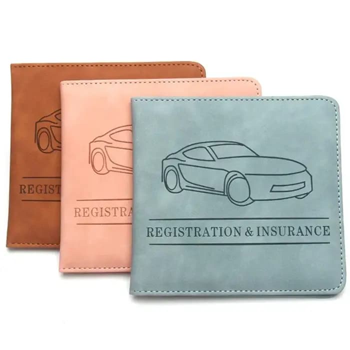 Porte-cartes et documents essentiels pour l'immatriculation et l'assurance de la voiture, accessoires de voiture, boîte de données du véhicule, portefeuille
