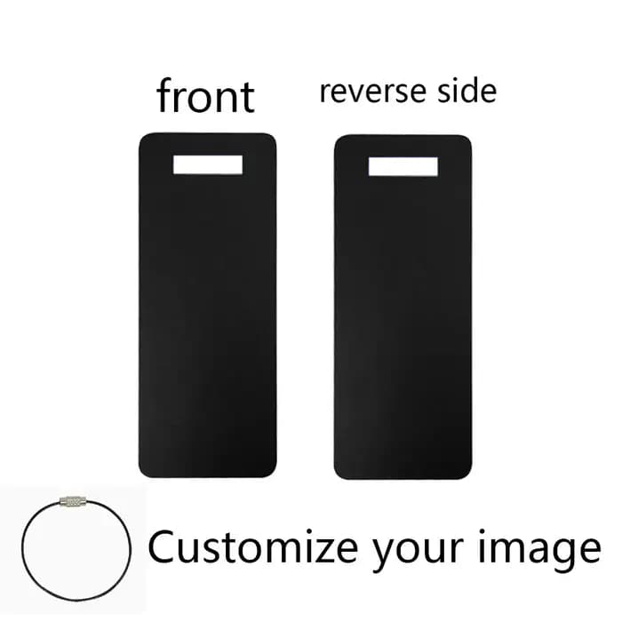 Étiquettes de bagages personnalisées en alliage double face avec photo, pour voyages et déplacements
