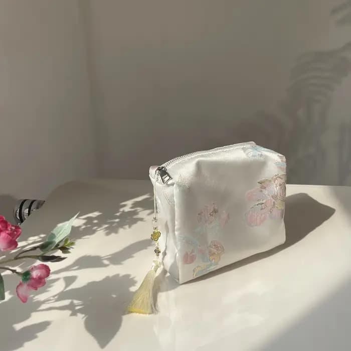 Sac à cosmétiques Floral pour femmes, organisateur de maquillage de voyage, pochette à fermeture écl