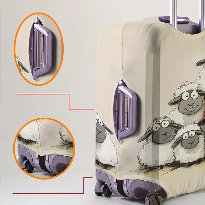 Housse de protection pour bagages à motif agneau