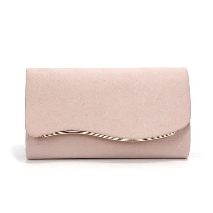 Nouvelle pochette de soirée en velours imitation daim avec chaîne décorative en métal