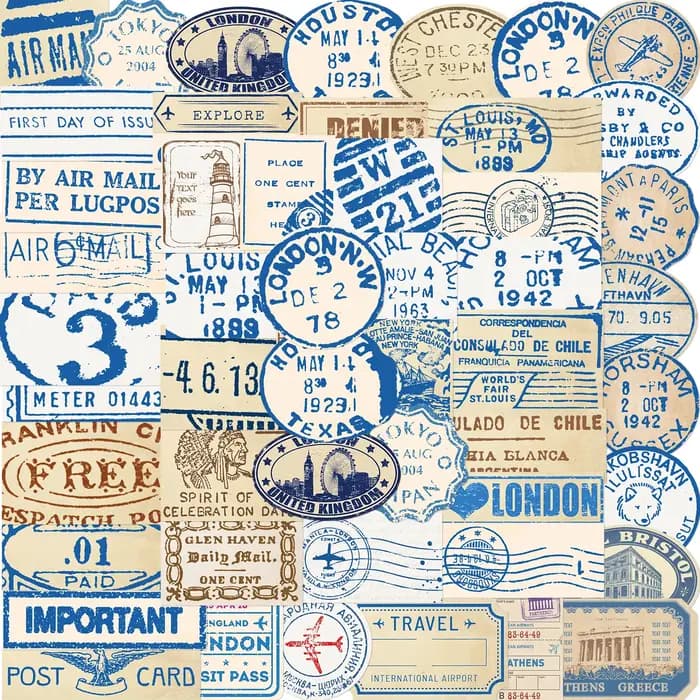 Autocollant de billet de voyage
