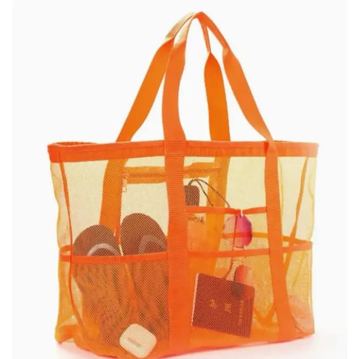 Sac de plage en filet - Grand sac de plage familial extra large