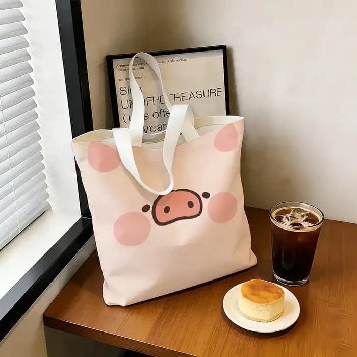Sacs de rangement en toile à motif de cochon L-LuLu