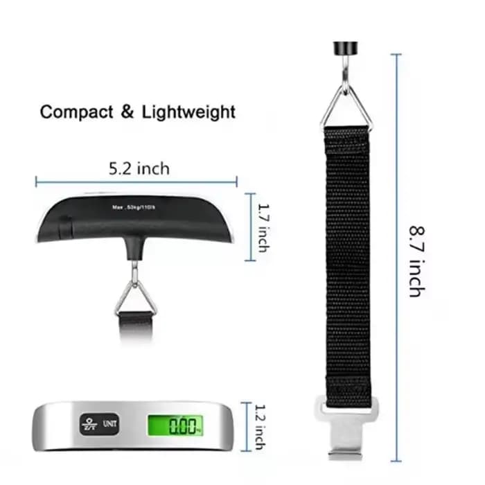Balance suspendue Portable 50kg, balance électronique pour bagages à main, valise à affichage numérique, sac de voyage de 110lb, outils de pesage