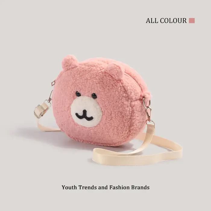 Sac bandoulière mignon en forme d'ours Jiyi au design original pour femme